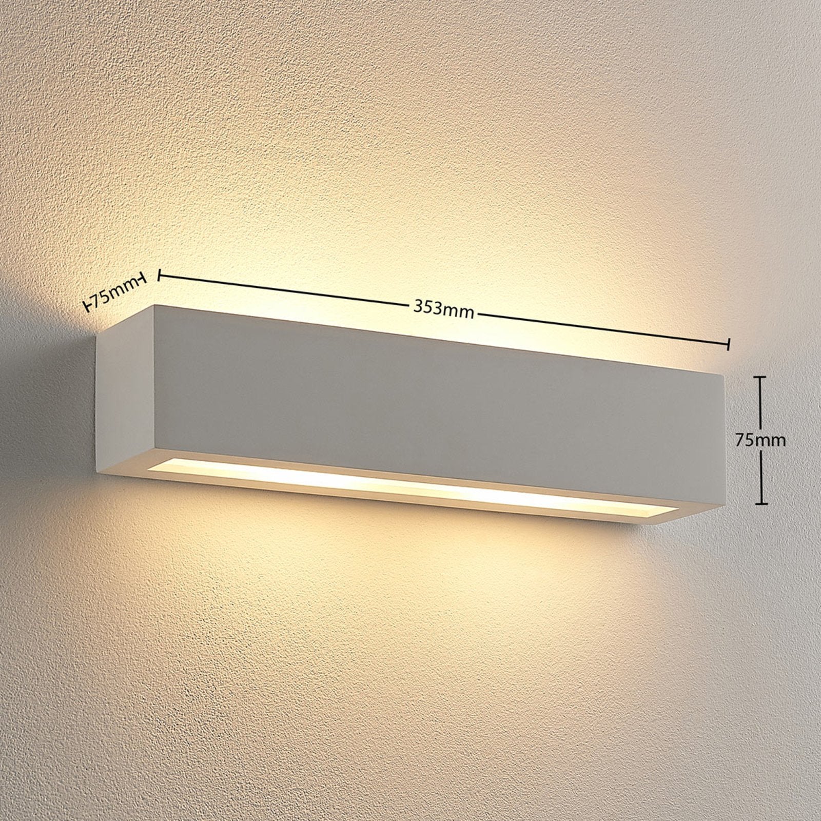 Lindby Gipswandleuchte Tjada Wandlampe Wandleuchte Lampe Leuchte G9 LED weiß77 - 4251096533590