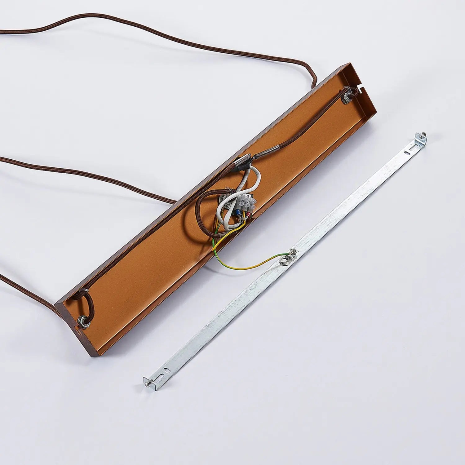 B-Ware Lindby Glas Pendelleuchte Millina Pendellampe Lampe Leuchte 3 Flg. E27 Rostbr107 - 4251096551570