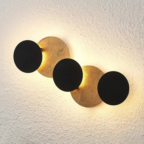 B-Ware Lindby Wandleuchte Wandlampe Led Grazyna Schwarz Gold Beleuchtung Leuchte