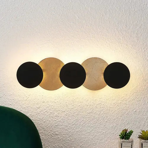 B-Ware Lindby Wandleuchte Wandlampe Led Grazyna Schwarz Gold Beleuchtung Leuchte