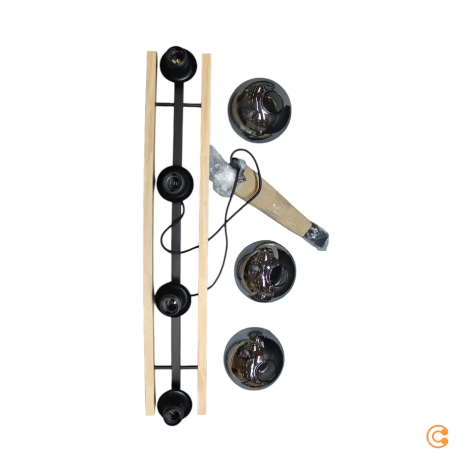 B-Ware Lindby Hängelampe Pendelleuchte Enrique Esszimmer Glas Holz Siehe Text/Foto - 4251096596717