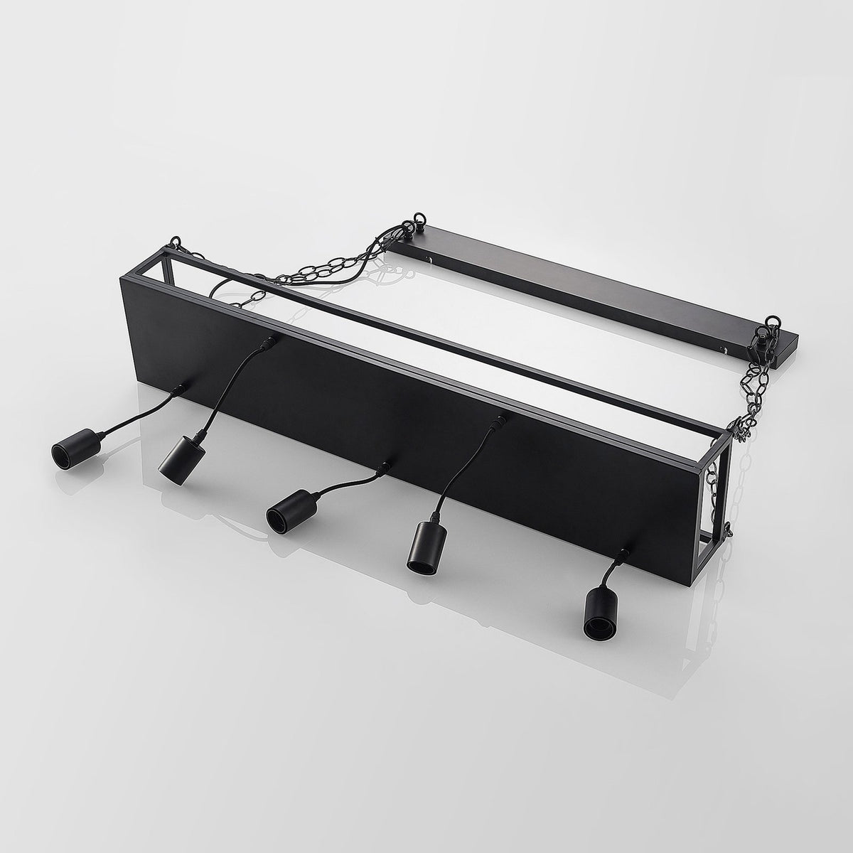 Lindby Hängelampe Hängeleuchte Kirista LED Pendelleuchte dimmbar schwarz 100cm - 4251911734829