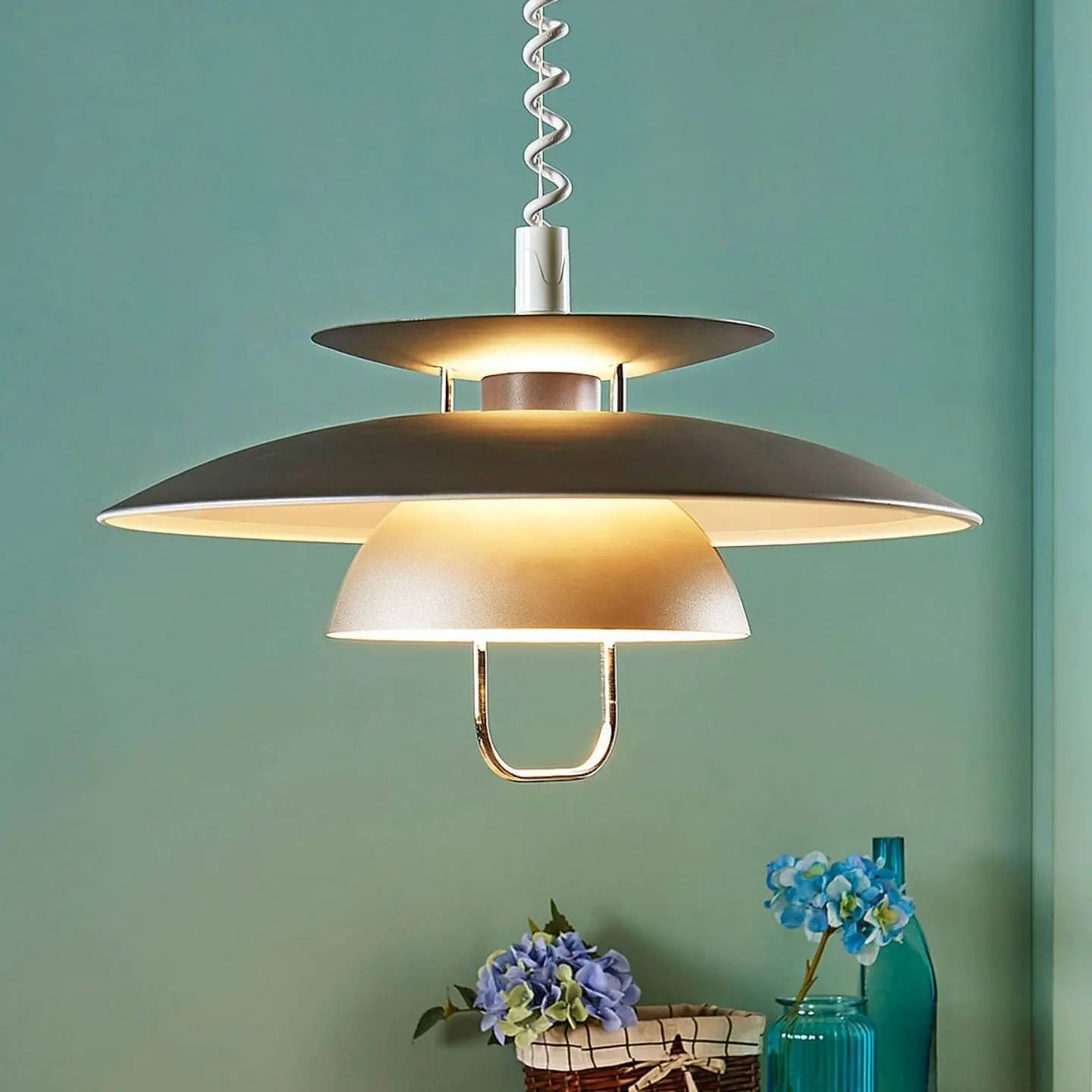 B-Ware Lindby Hängeleuchte Nadija Deckenlampe Lampe Küchenlampe Leuchte Licht E27 Gr354 - 4251096525465