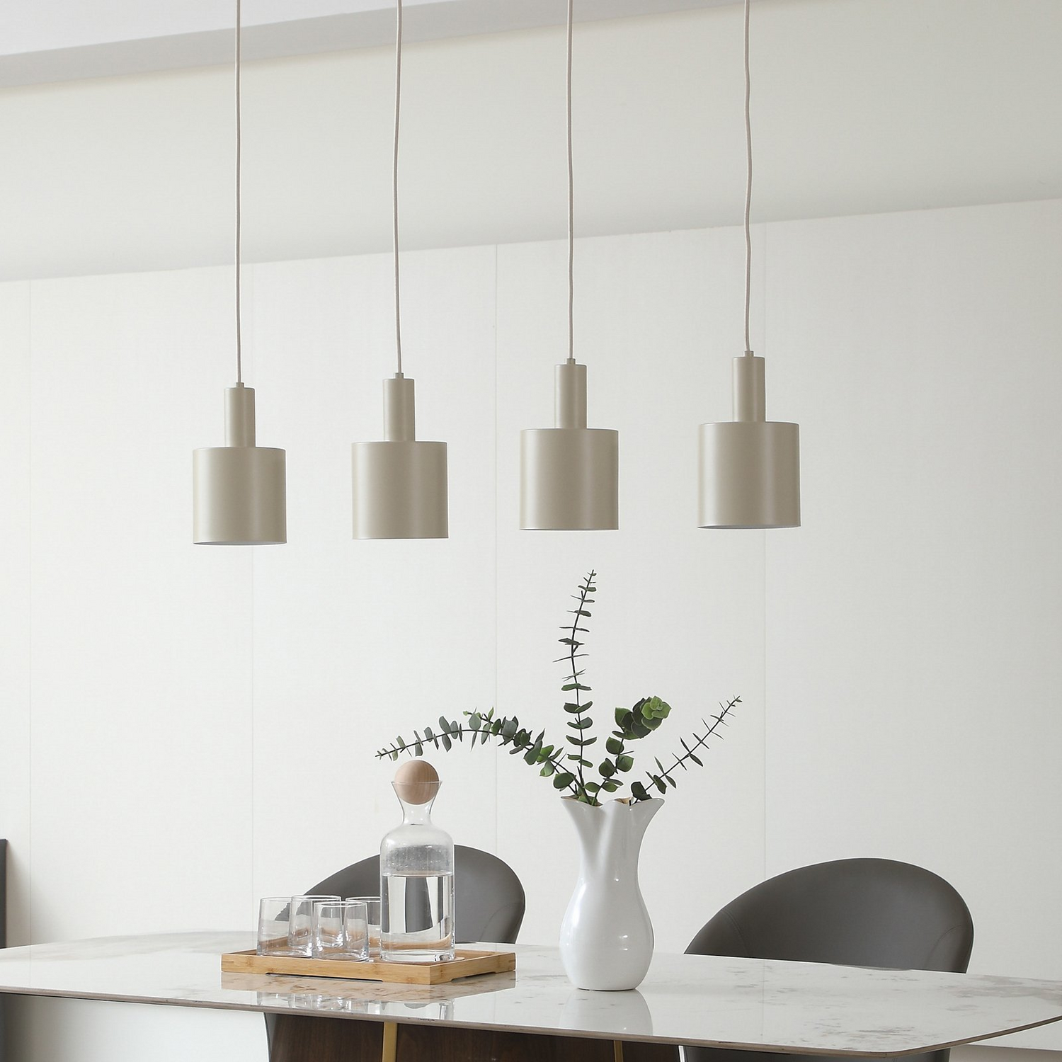 B-Ware Lindby Hängeleuchte Ovelia Beige 4 Flg. Deckenleuchte Hängelampe Siehe Text - 4251911775259