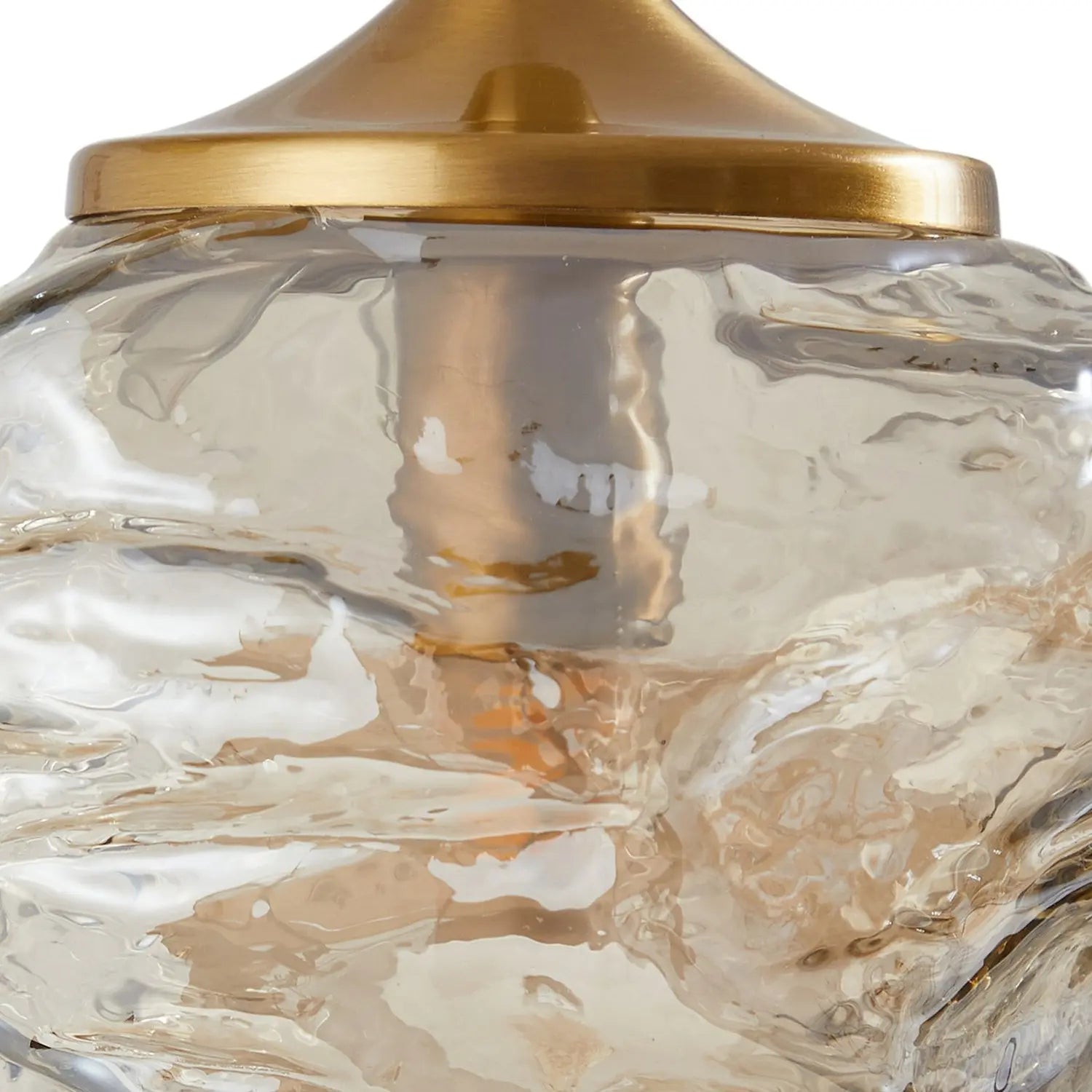 B-Ware Lindby Hängelampe Piatra Hängeleuchte Deckenlampe ø25cm 3 Flg Amber/Messing G116 - 4251911796520