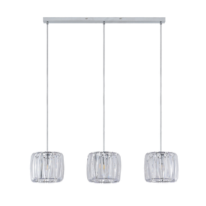 B-Ware Lindby Sofia Balkenleuchte Pendelleuchte Deckenlampe Dreiflammig Klar Chrom714