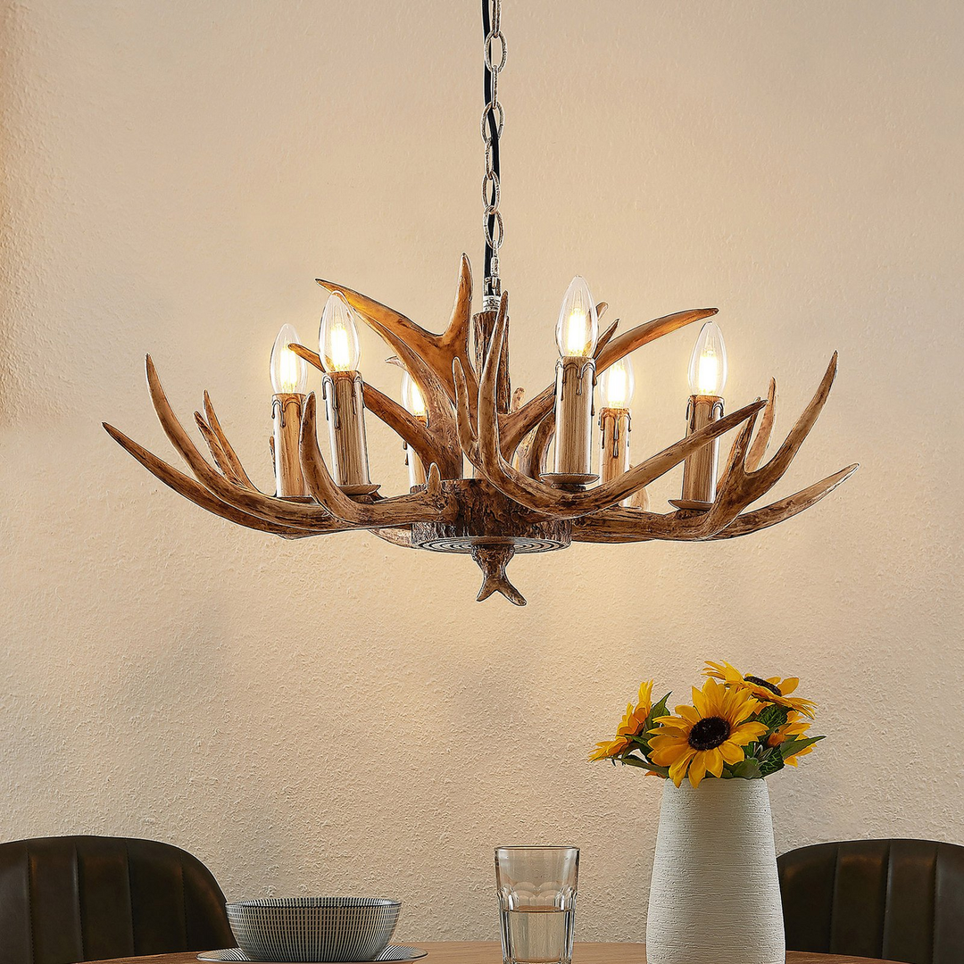 Lindby Tejask Hängeleuchte Kronleuchter Geweih Deckenlampe Siehe Text/Foto B-Ware - 4251911751369