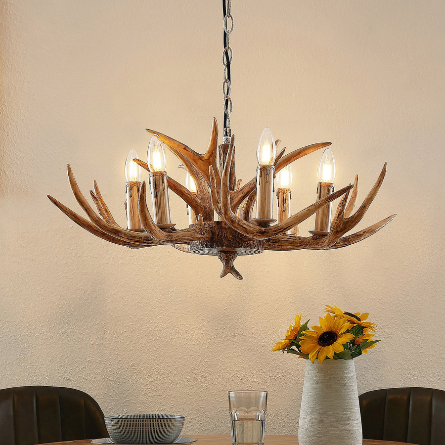 Lindby Tejask Hängeleuchte Kronleuchter Geweih Deckenlampe Siehe Text/Foto B-Ware - 4251911751369