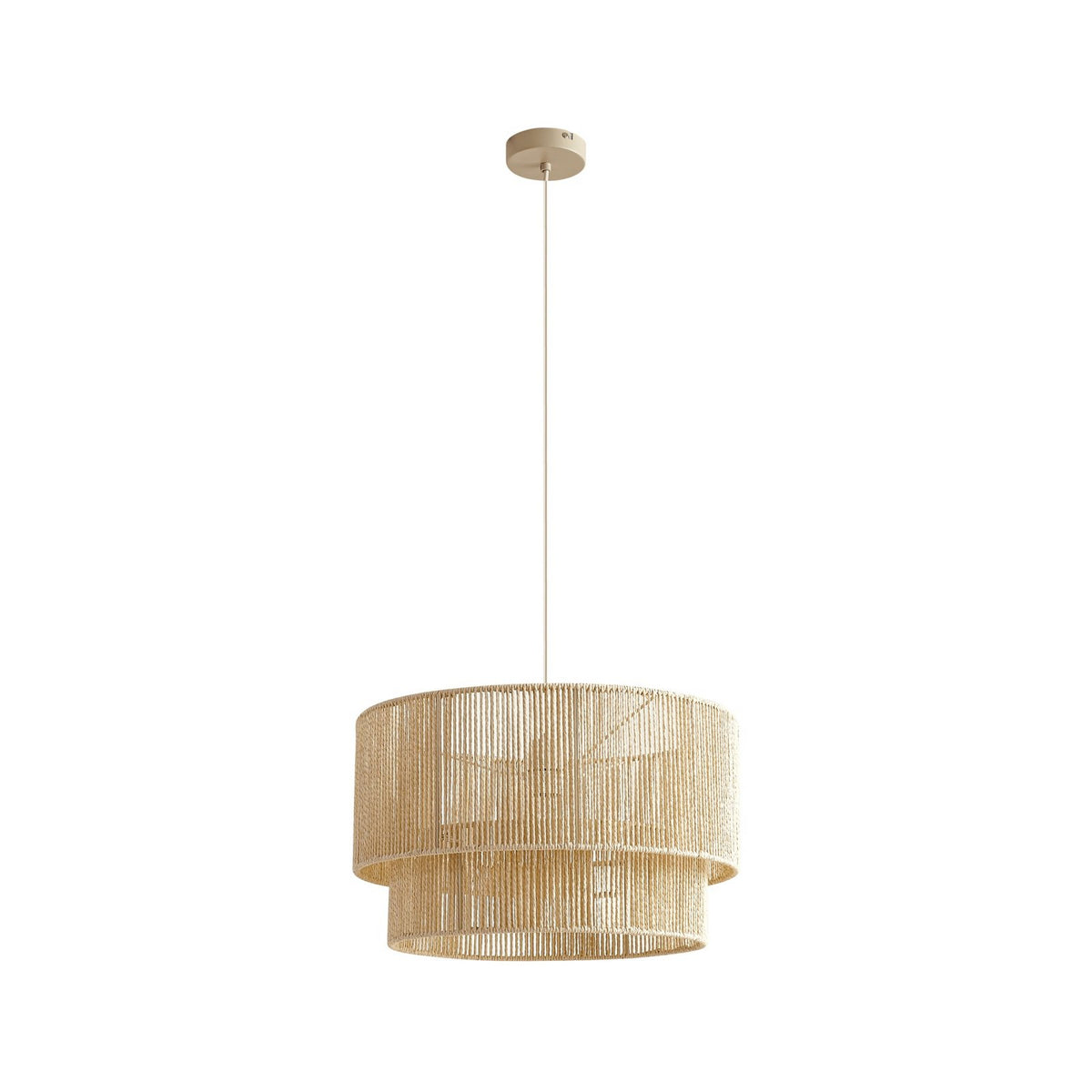 Lindby Hängeleuchte Pendelleuchte Lampe E27 Papier beige Ø 45 cm Anuva Leuchte - 4255830903717