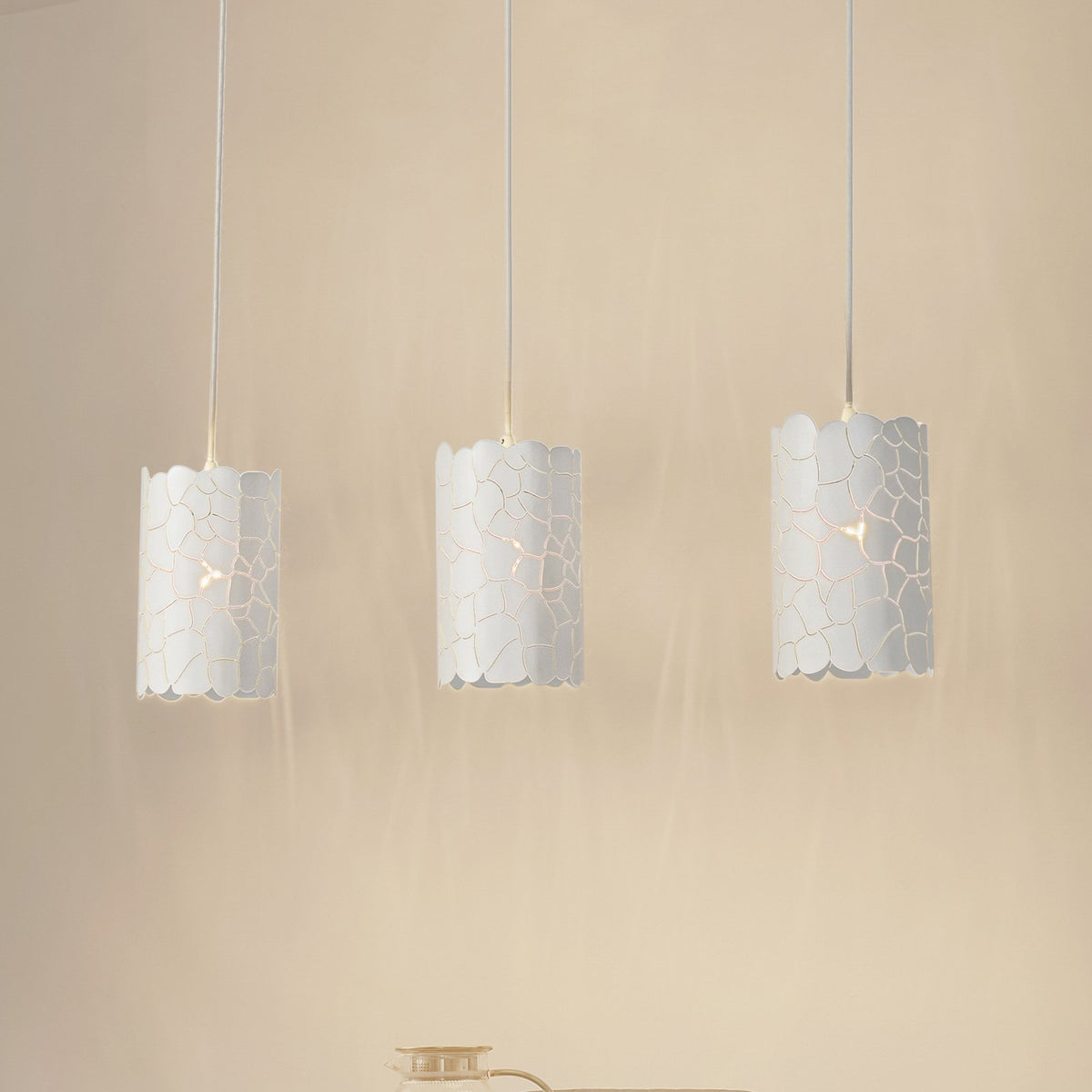 Lindby Hängeleuchte Pendelleuchte Aralena weiß 3 flg Länge 92 cm882 - 4251911786224