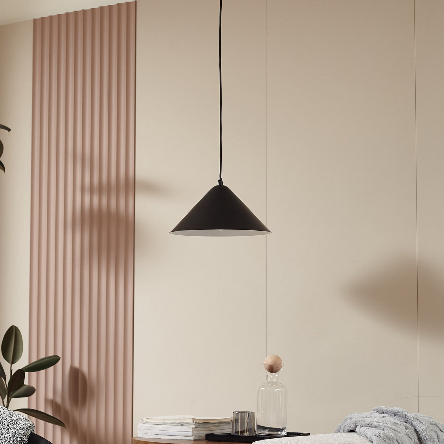 Lindby Hängeleuchte Deckenlampe Clarine Deckenlicht Schwarz Weiß ø 32 Cm Metall B-Ware - 4251911793673