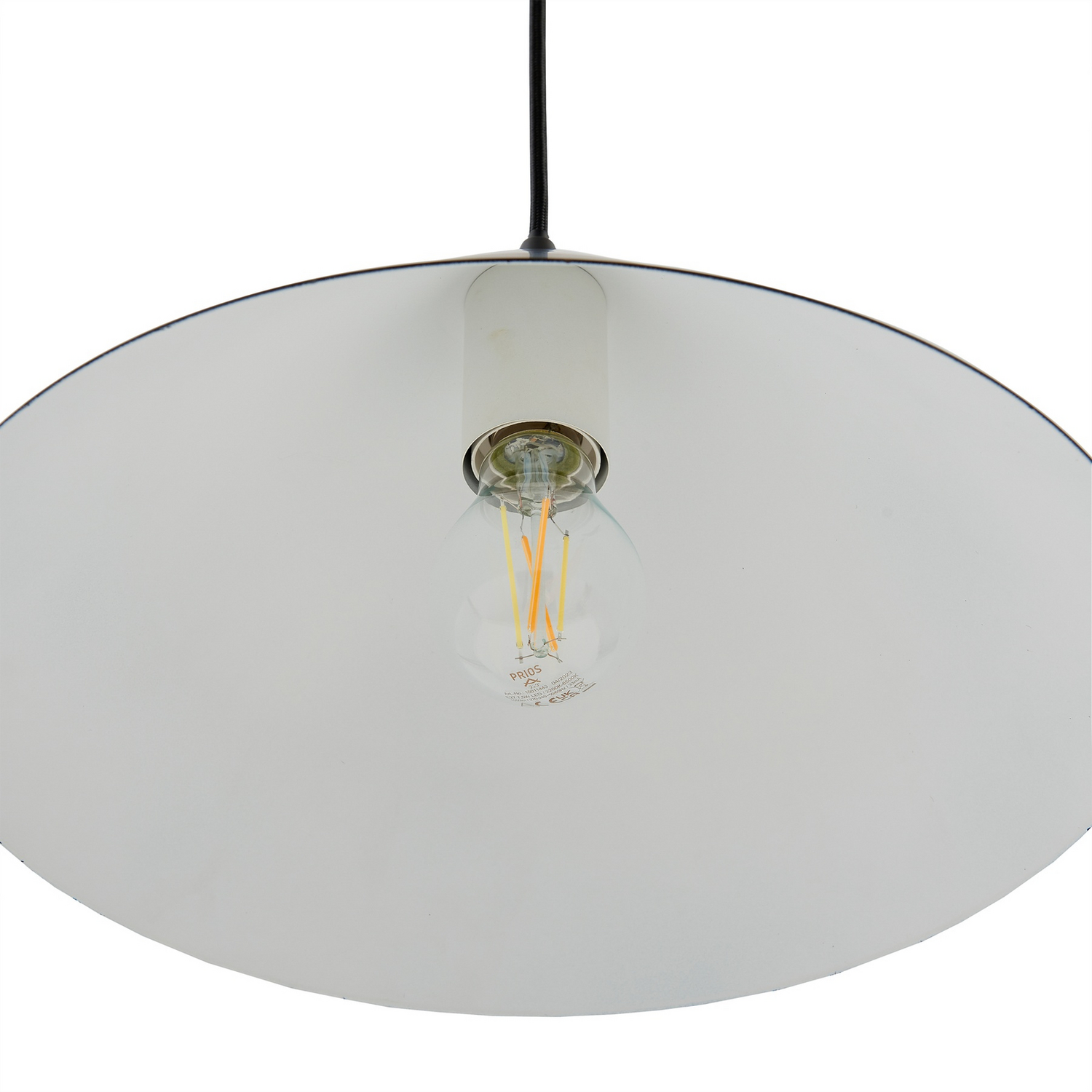 B-Ware Lindby Hängeleuchte Deckenlampe Clarine Deckenlicht Schwarz Weiß ø 32 Cm Metall