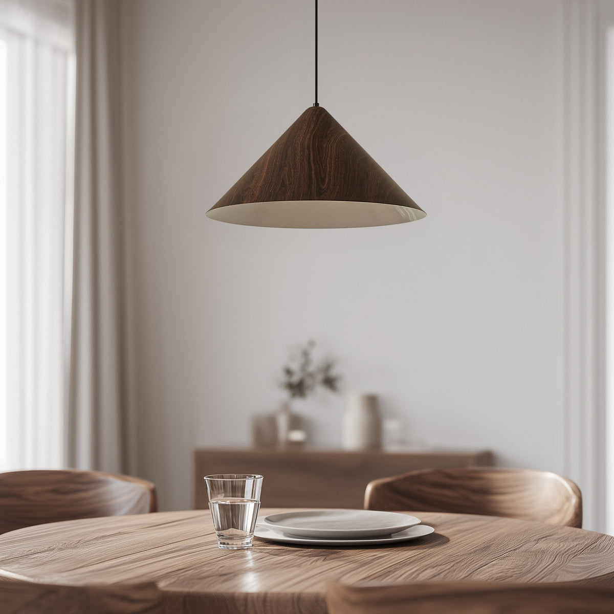 Lindby Hängeleuchte Pendelleuchte Clarine Deckenlampe Holz Metall dimmbar Ø5966 - 4255830903137