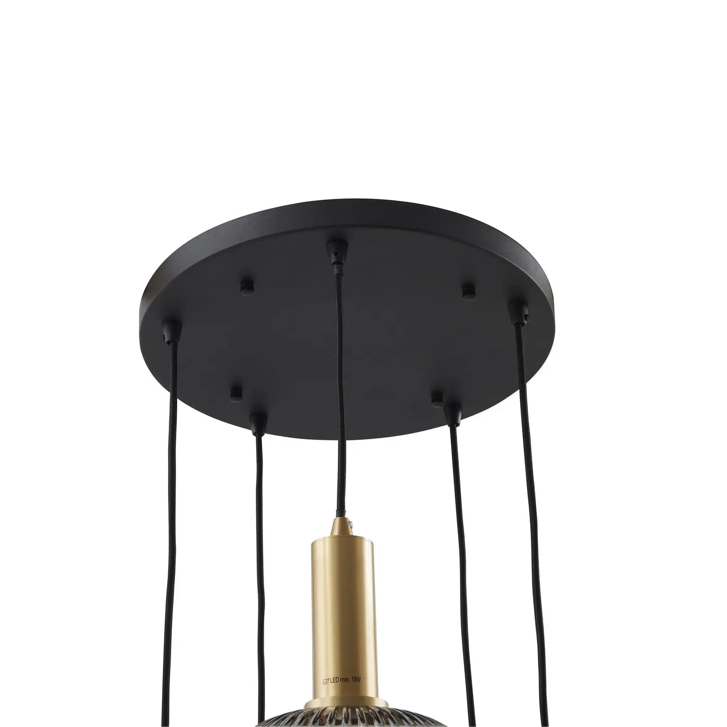 B-Ware Lindby Hängeleuchte Pendelleuchte Doroteo 5 Flammig Grau Glas678 - 4251911793000
