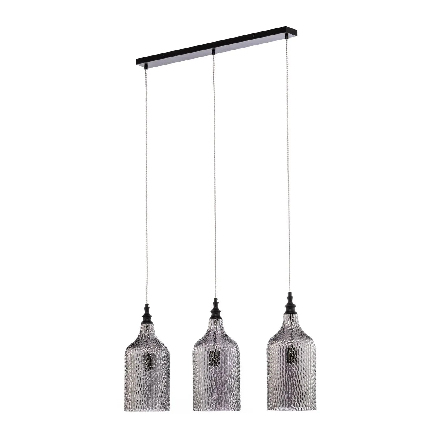 B-Ware Lindby Hängeleuchte Pendellampe Drakar 3 Flg Grau Glas ø 19,5 Cm - 4251911778212