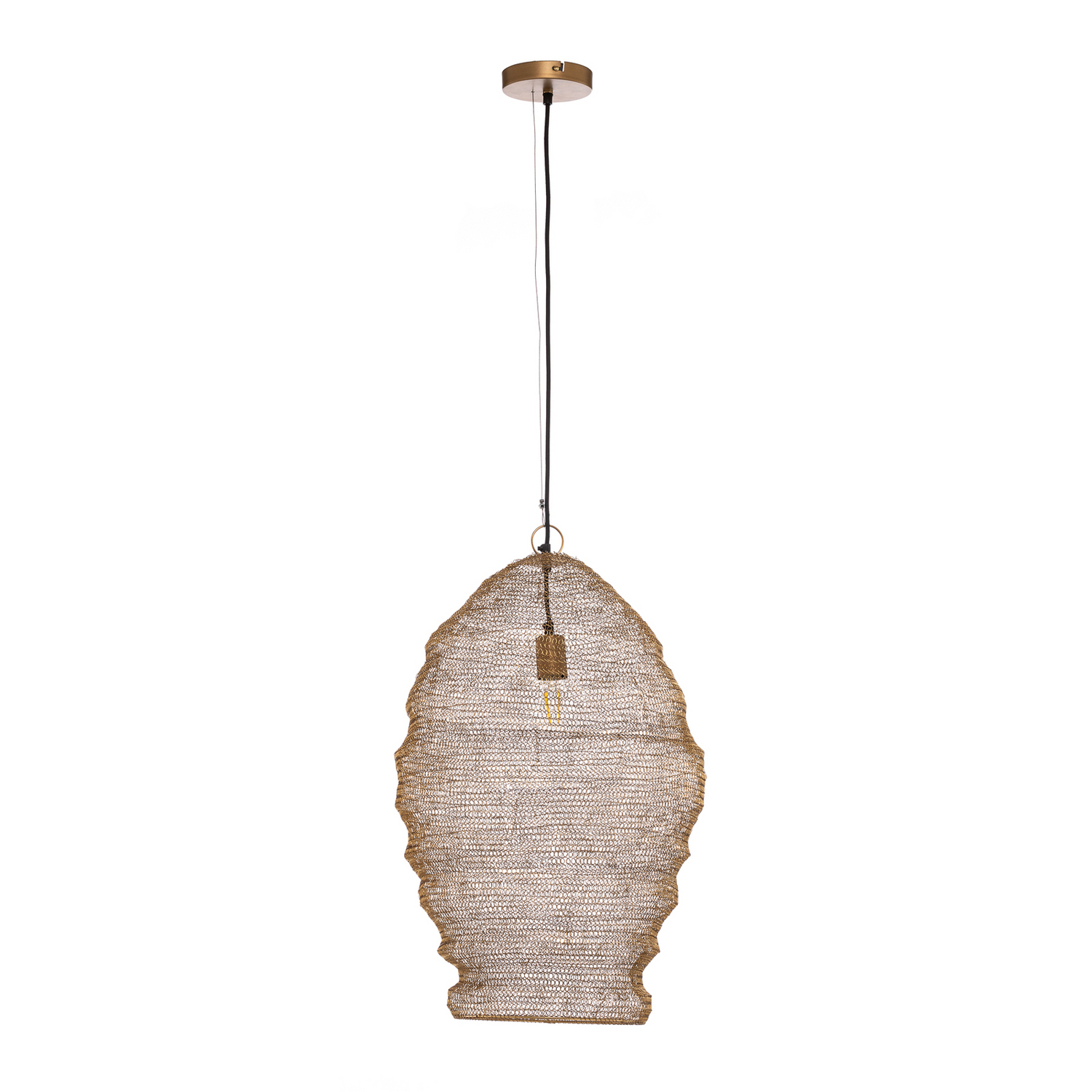 B-Ware Lindby Hängeleuchte Eldric Hängelampe Lampe Leuchte ø 40 Cm Goldfarben Eisen 841 - 4251911779363
