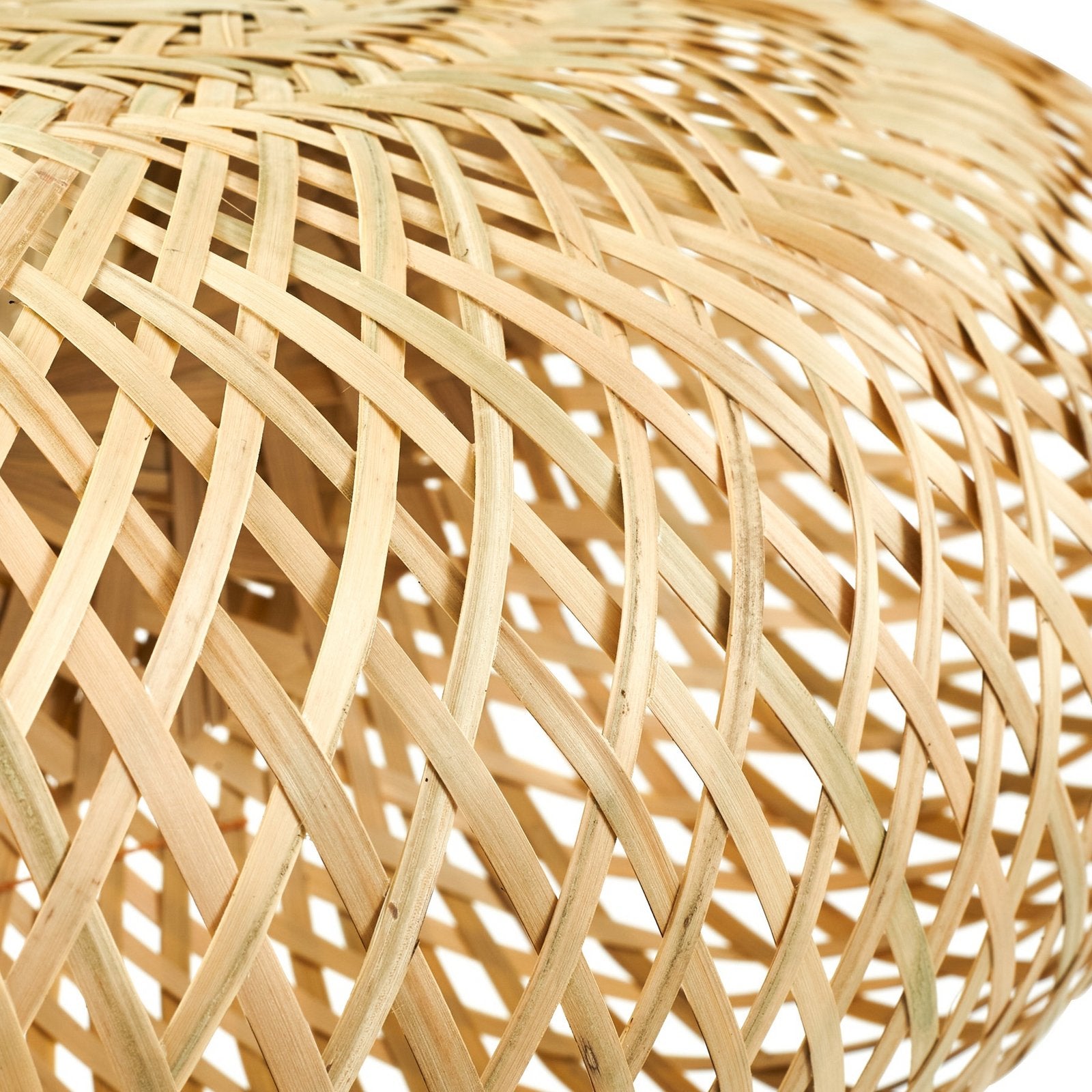 Lindby Hängeleuchte Pendelleuchte Eleane Bambus natur Länge 50 cm E27 LED Lampe - 4255830900303