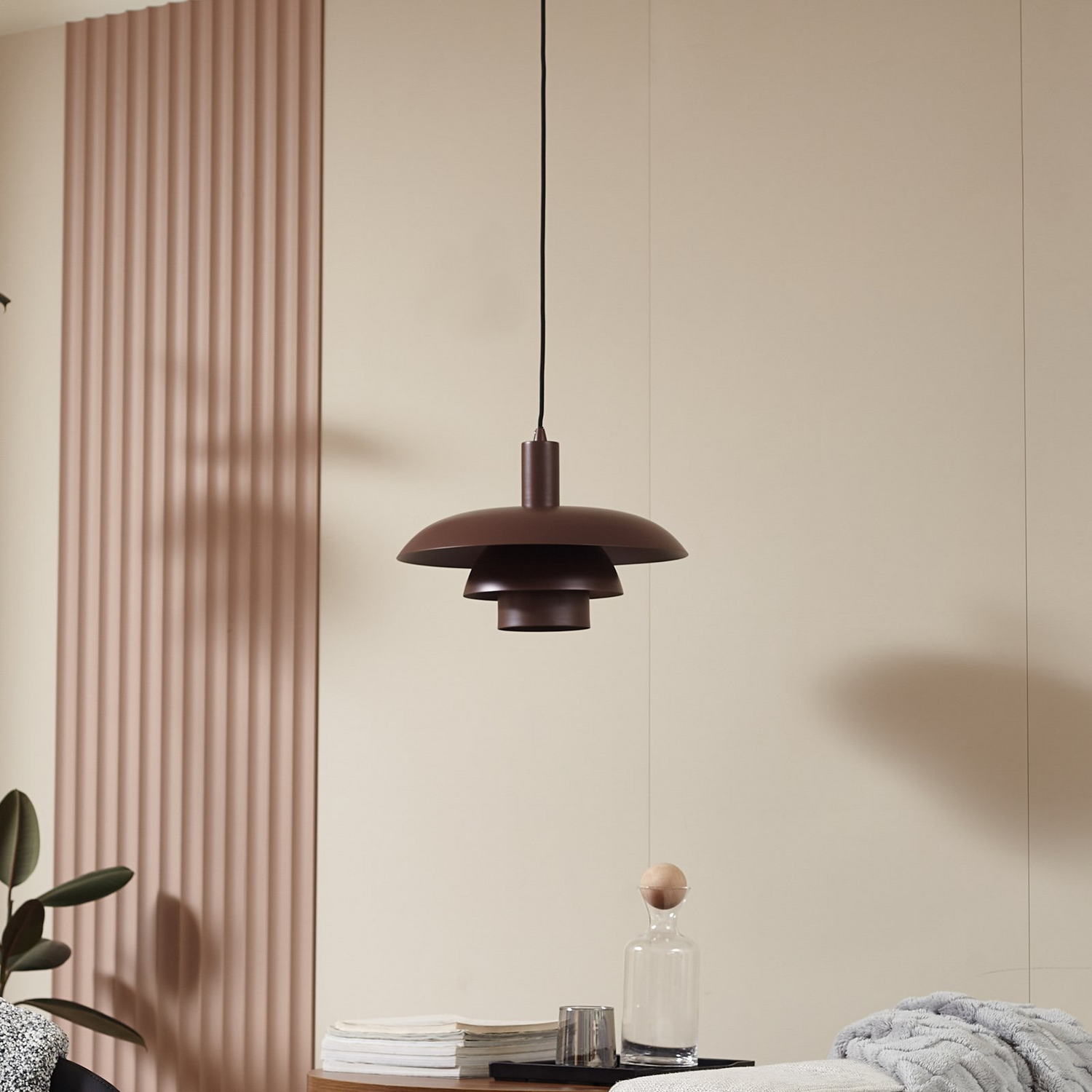 B-Ware Lindby Hängeleuchte Elorri Braun Metall ø 38 Cm Deckenlampe Deckenleuchte Lampe - 4251911792942