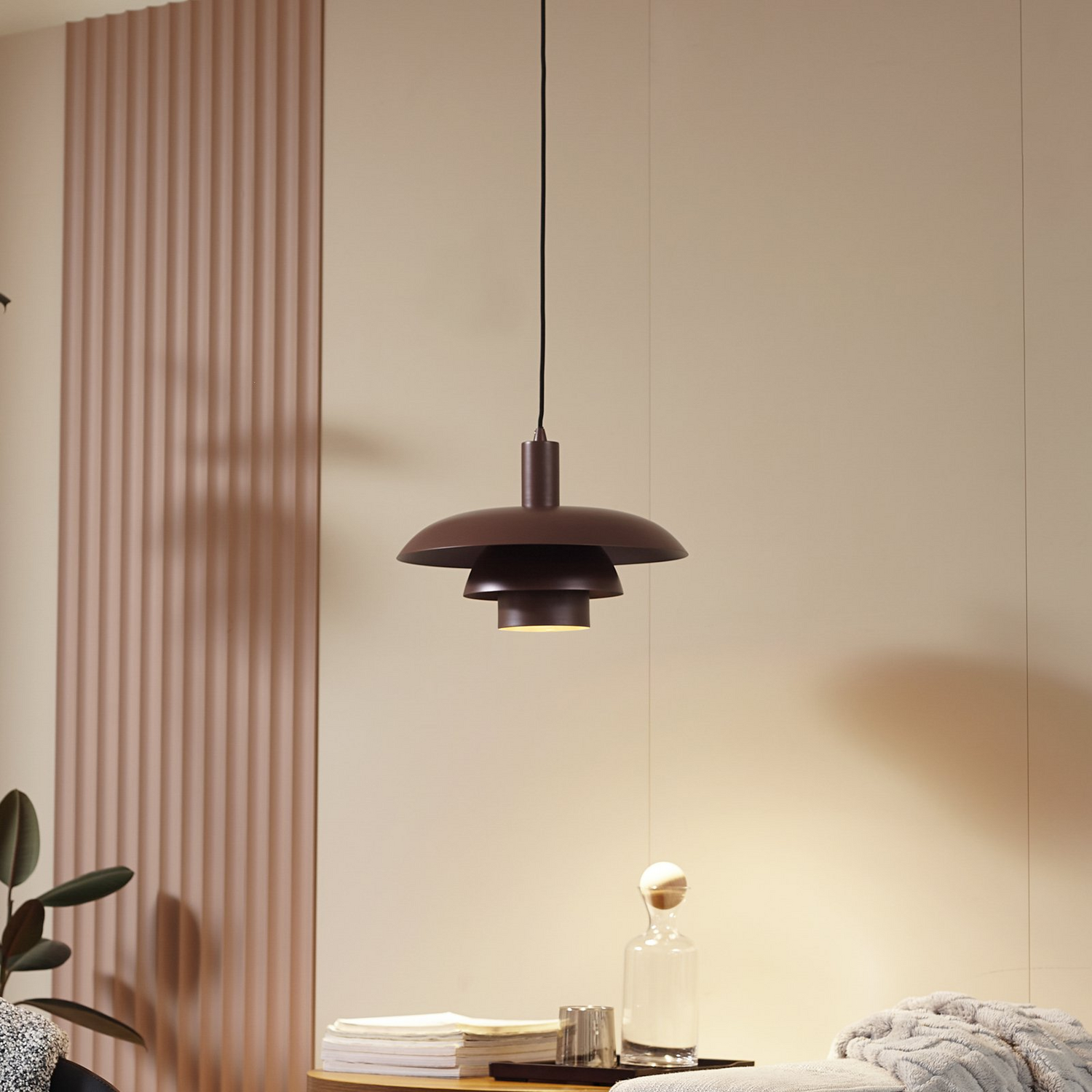 B-Ware Lindby Hängeleuchte Elorri Braun Metall ø 38 Cm Deckenlampe Deckenleuchte Lampe - 4251911792942