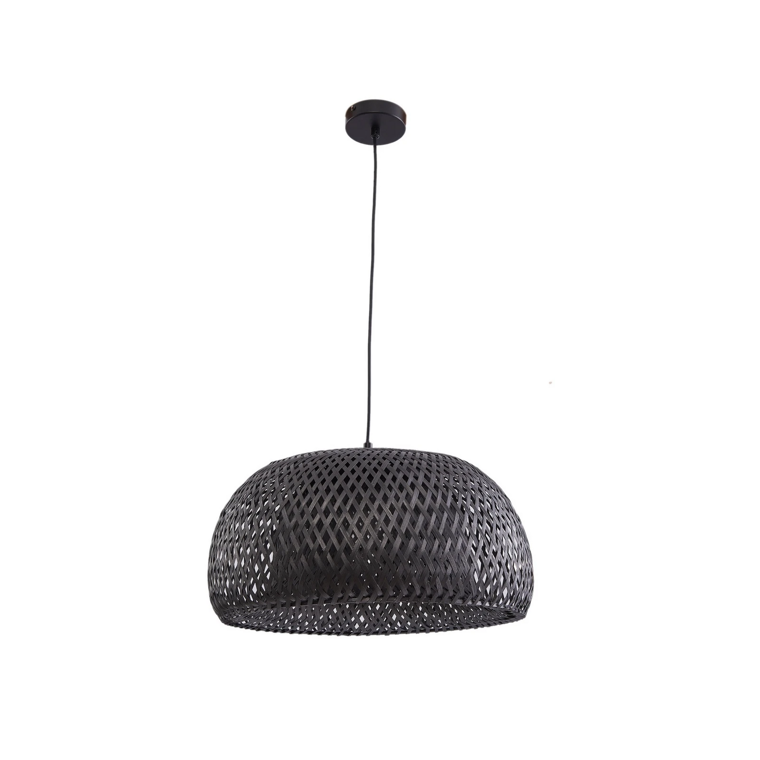 Lindby Hängeleuchte Eskil Hängelampe Pendelleuchte Schwarz Bambus ø 46,5 Cm B-Ware - 4251911794519