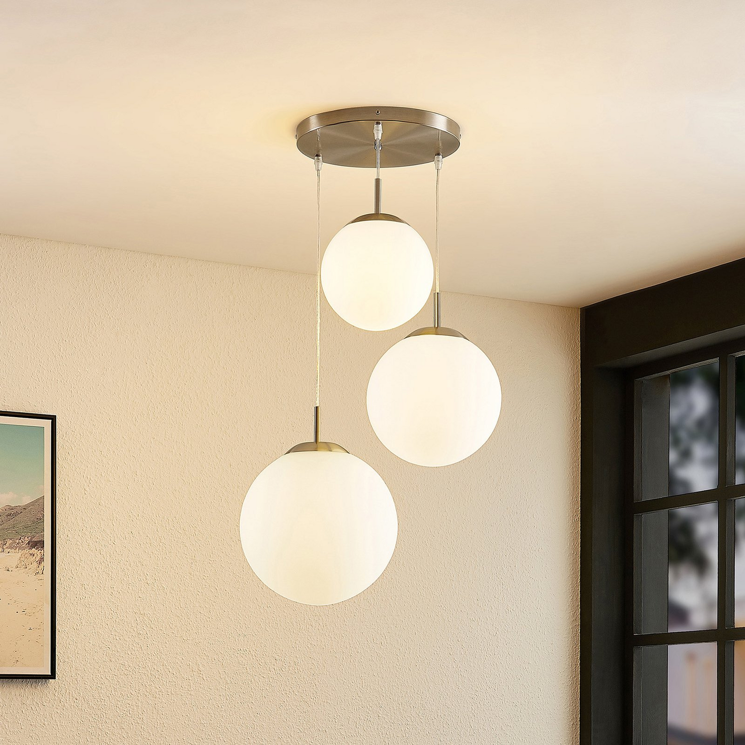 B-Ware Lindby Heleska Hängeleuchte Deckenlampe Pendelleuchte Leuchte Dreiflammig E27