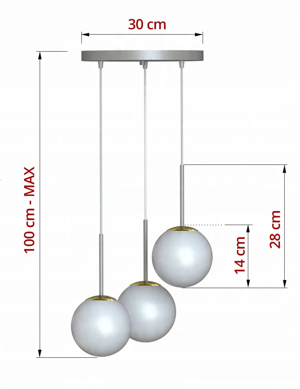 B-Ware Lindby Heleska Hängeleuchte Deckenlampe Pendelleuchte Leuchte Dreiflammig E27 - 5906214603905