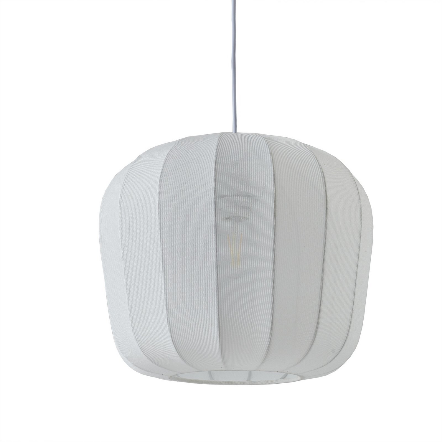 B-Ware Lindby Hängeleuchte Helin Weiß ø 35 Cm Stoff Deckenlampe Deckenleuchte Lampe