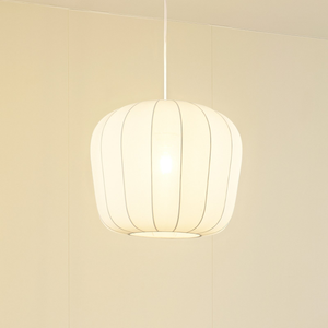B-Ware Lindby Hängeleuchte Helin Weiß ø 35 Cm Stoff Deckenlampe Deckenleuchte Lampe