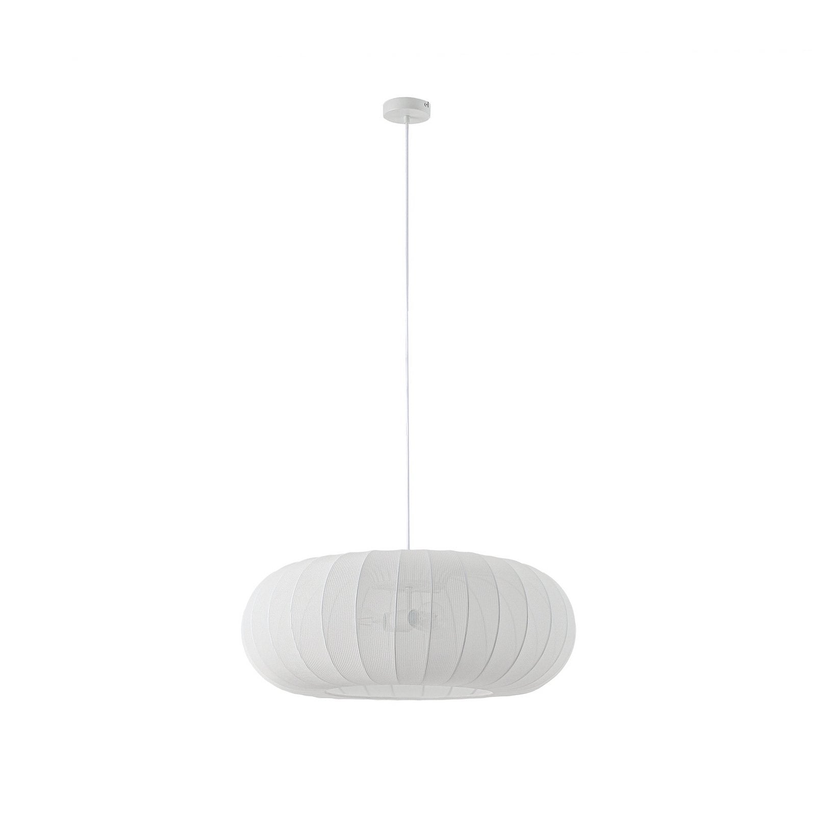 Lindby Hängeleuchte Pendelampe Helin weiß Textil Ø 70 cm 3 x E27 LED Leuchte - 4255830905124