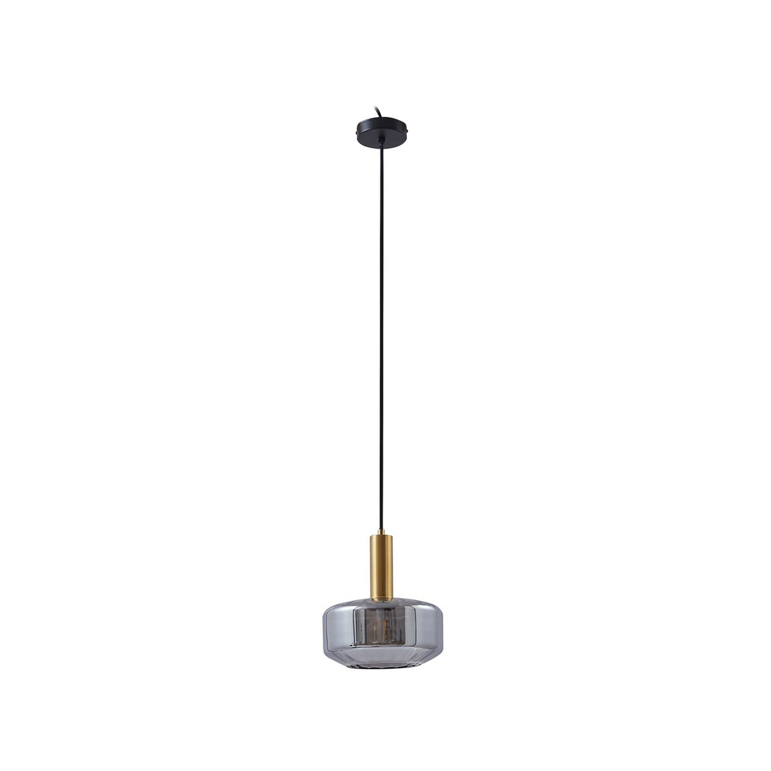 Lindby Hängeleuchte Pendellampe Lampe Glas Rauchgrau 22cm Hildur Leuchte Spot B-Ware - 4251911793321