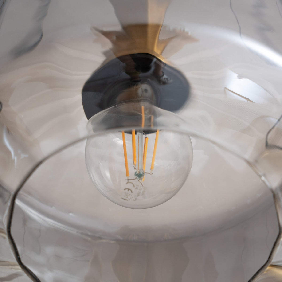 Lindby Hängeleuchte Pendelleuchte Lampe Leuchte Hildur rauchgrau Glas 6flg Ø2710 - 4251911793338