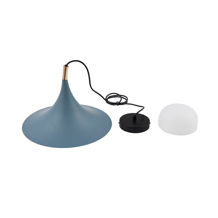 Lindby Hängeleuchte Leuchte Jarl Blau Metall ø 35 Cm Wohnzimmer Esszimmerlampe B-Ware - 4251911792577
