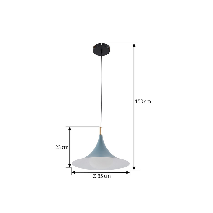Lindby Hängeleuchte Leuchte Jarl Blau Metall ø 35 Cm Wohnzimmer Esszimmerlampe B-Ware - 4251911792577