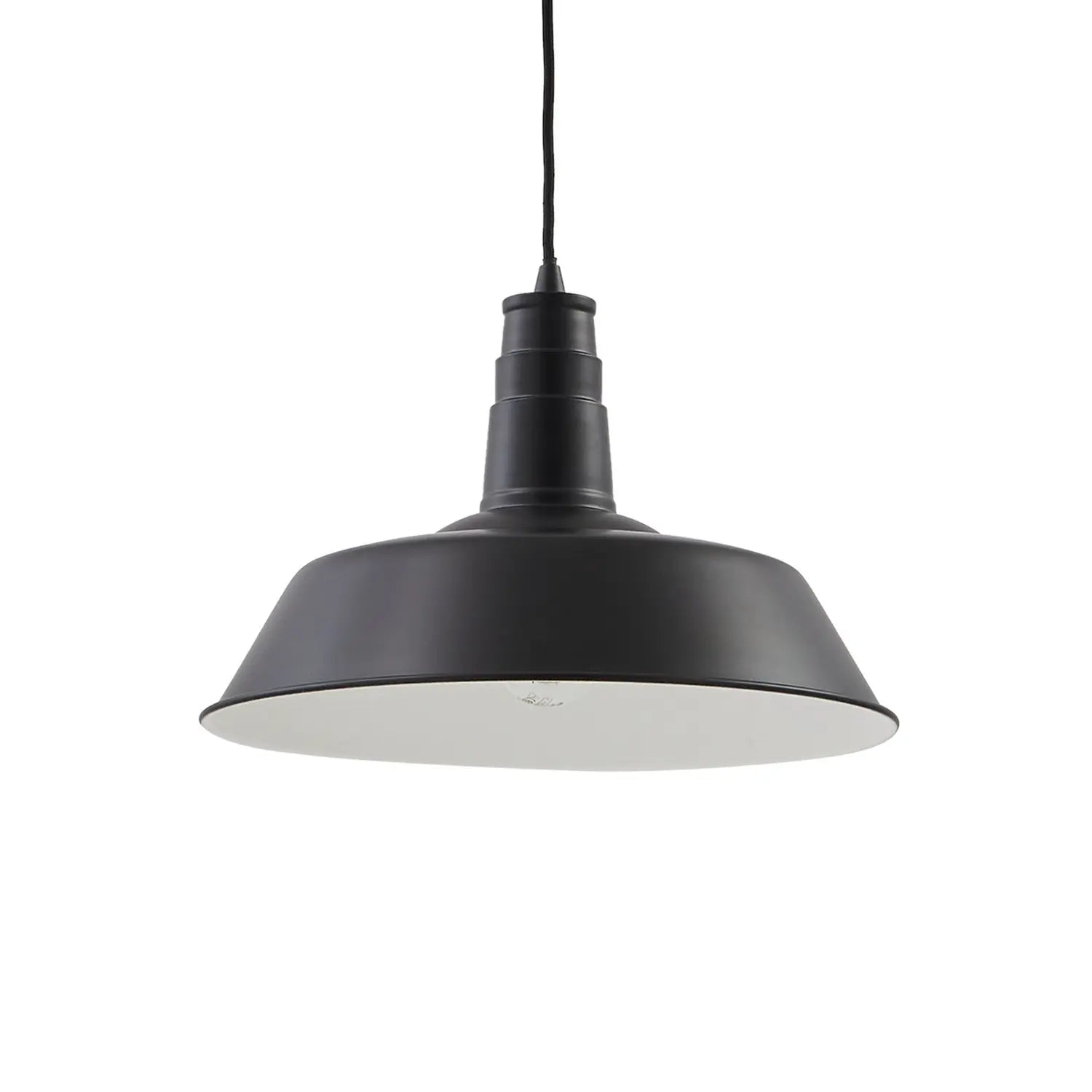B-Ware Lindby Hängeleuchte Pendelleuchte Laylan Schwarz Weiß ø 36 Cm Metall E27 Pendel