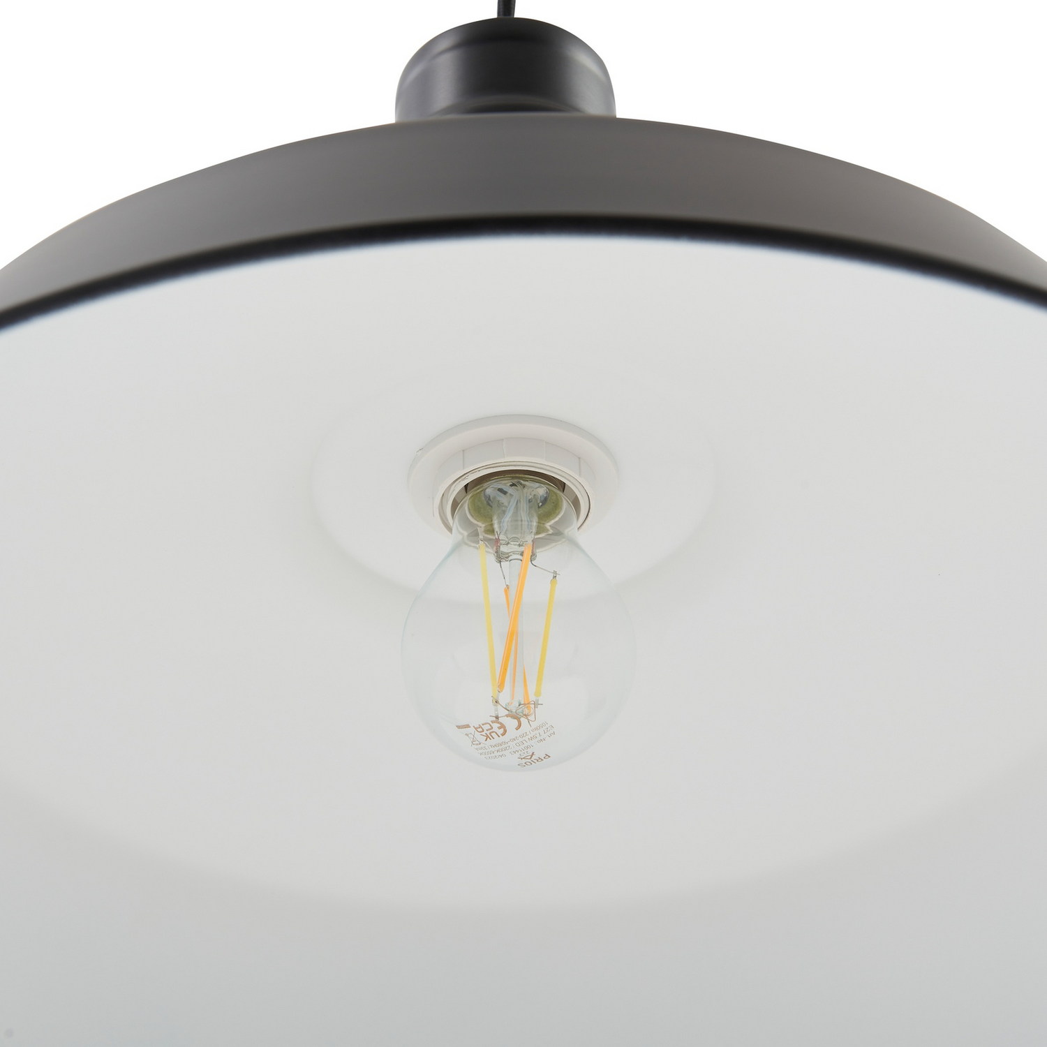 B-Ware Lindby Hängeleuchte Laylan Schwarz Weiß ø 46 Cm Metall Deckenlampe Lampe Leuchte - 4251911793154