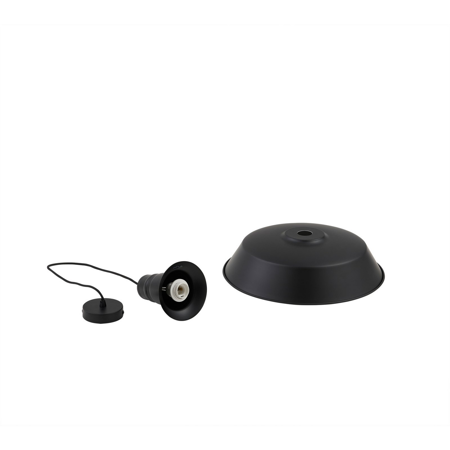 B-Ware Lindby Hängeleuchte Laylan Schwarz Weiß ø 46 Cm Metall Deckenlampe Lampe Leuchte - 4251911793154
