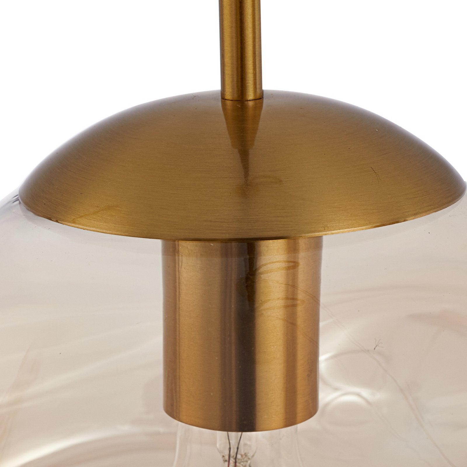 Lindby Hängeleuchte Pendelleuchte Lelia amber Glas Ø35cm LED Lampe Leuchte Spot - 4251911798654