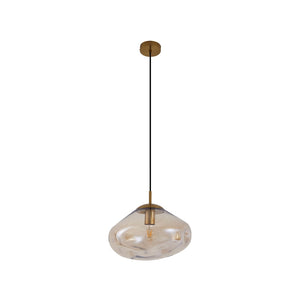 B-Ware Lindby Hängeleuchte Pendelleuchte Lelia amber Glas Ø35cm LED Lampe Leuchte Spot