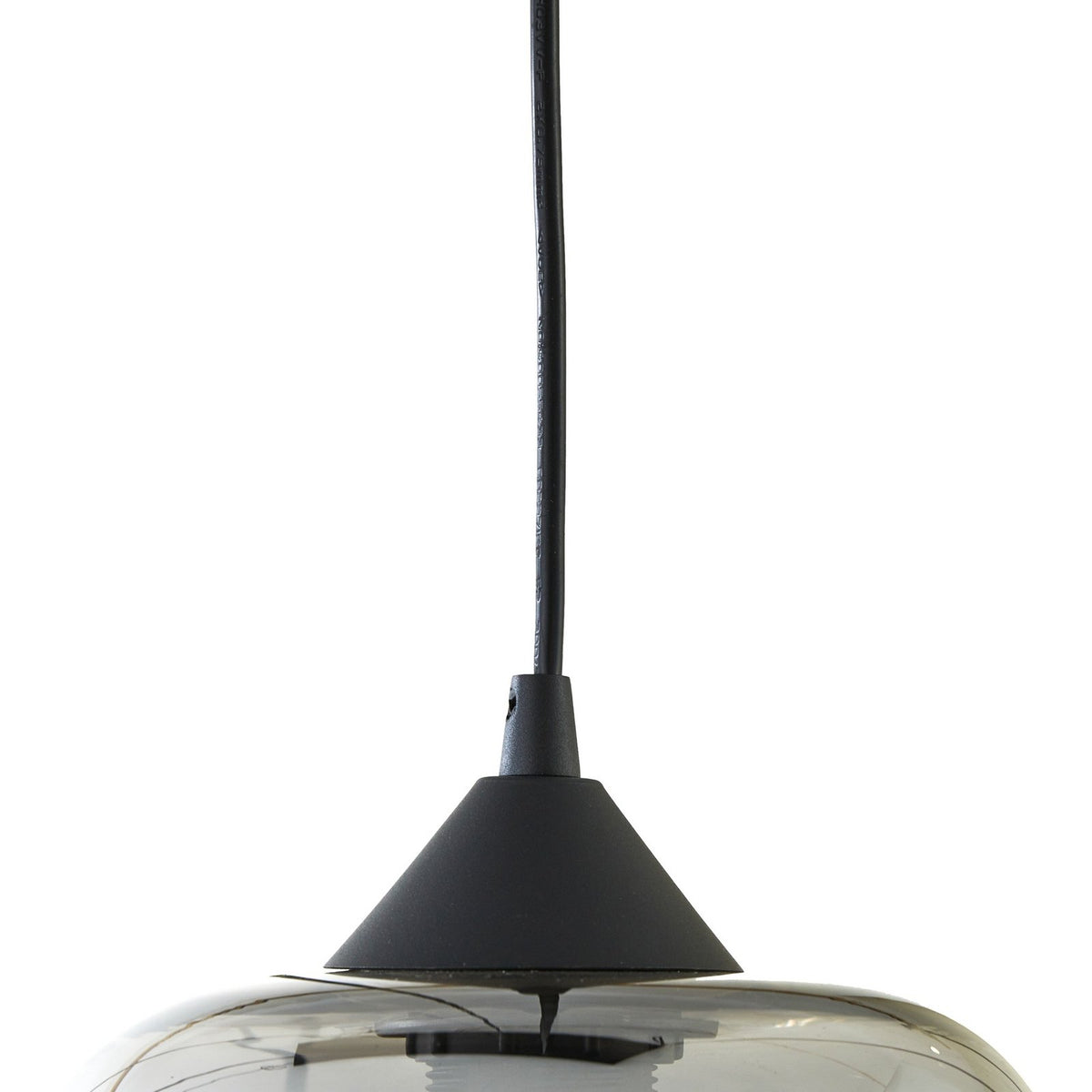 Lindby Hängeleuchte Pendellampe Marla Glas rauchgrau 6fl 108cm E27 dimmbar240 - 4251911797114