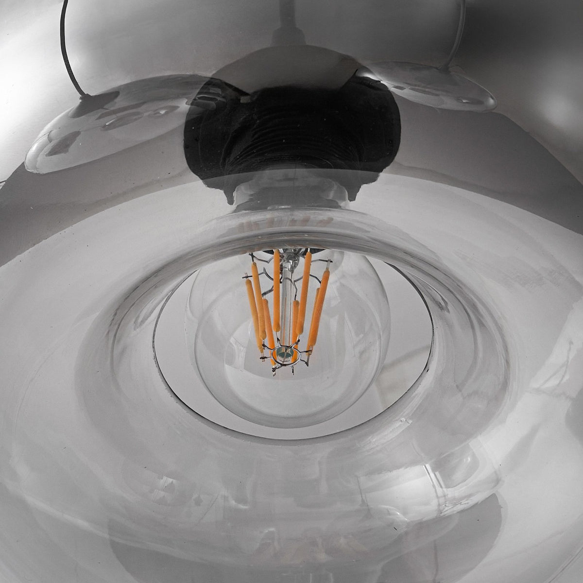 Lindby Hängeleuchte Pendelleuchte Marla Glas rauchgrau 6 flammig - 4255830904141