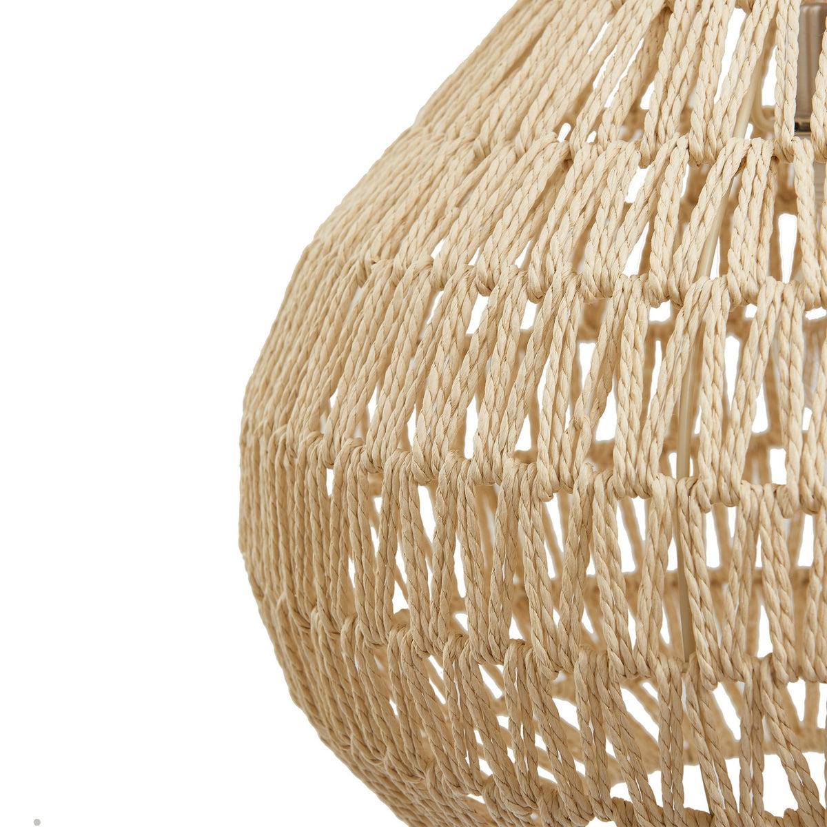 Lindby Hängeleuchte Pendelleuchte Miryam Hanfseil natur Ø 40 cm - 4251911792911
