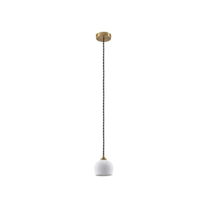 B-Ware Lindby Hängeleuchte Pendelleuchte Nolane Keramik Lampe Weiß Messing