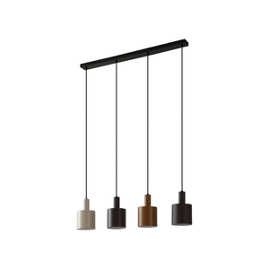 B-Ware Lindby Hängeleuchte Ovelia Schwarz/Braun/Beige Hängelampe Lampe Pendelleuchte