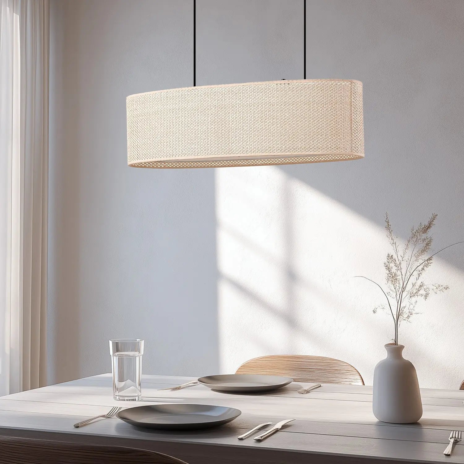 B-Ware Lindby Hängeleuchte Pendelleuchte Soula E27 Beige Kunststoff 78 Cm Lampe Leuc76