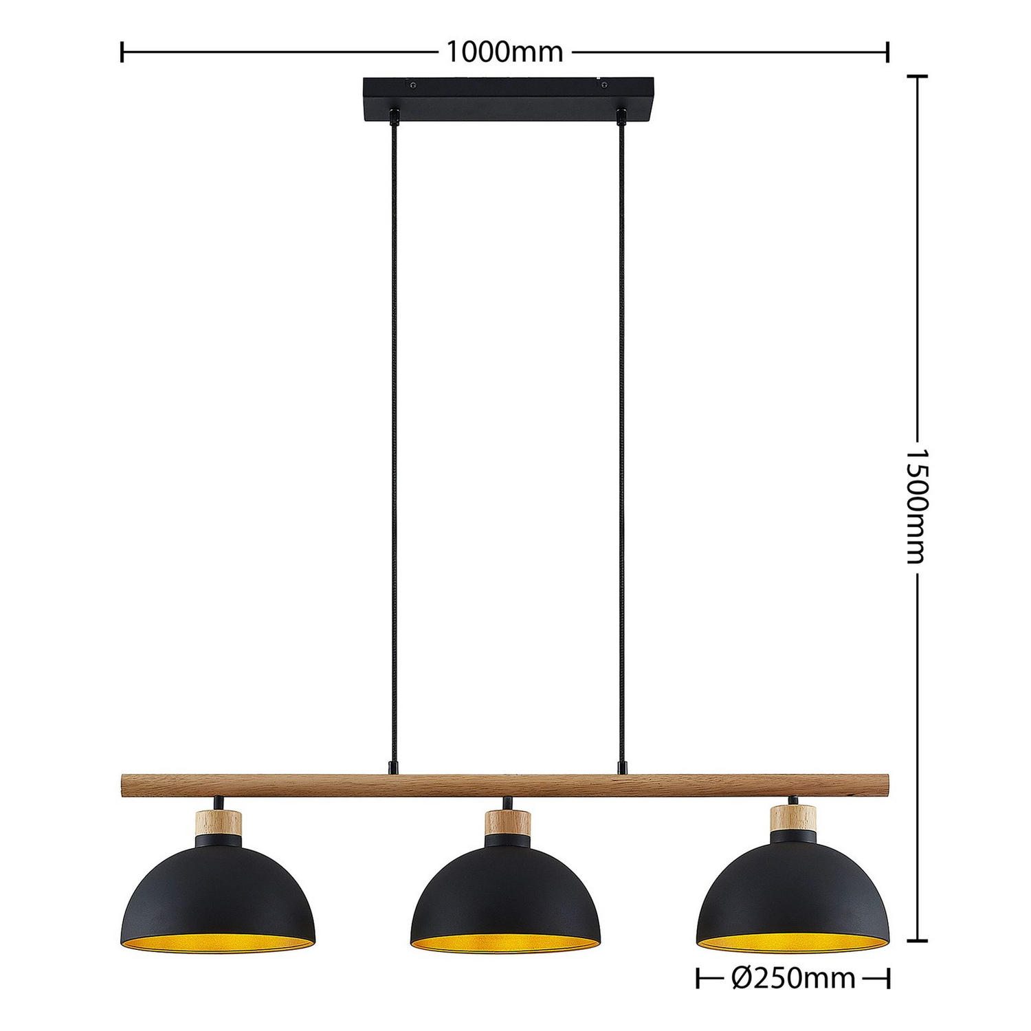 B-Ware Lindby Tirzana Hängeleuchte Deckenlampe Pendelleuchte 3 Flg Schwarz Siehe Text - 4251911708950