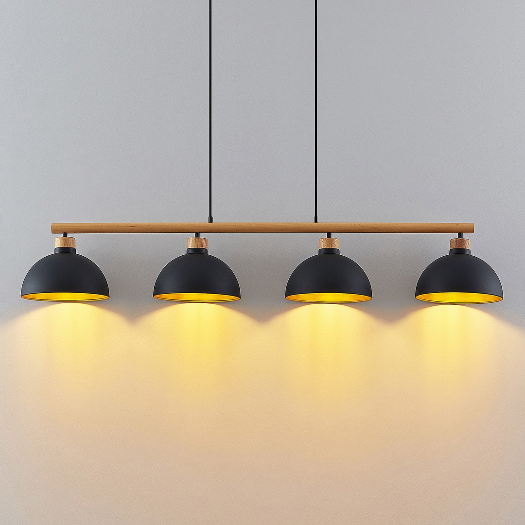 Lindby Tirzana Hängeleuchte Pendelleuchte Deckenlampe Lampe Vierflammig Schwarz B-Ware - 4251911709032