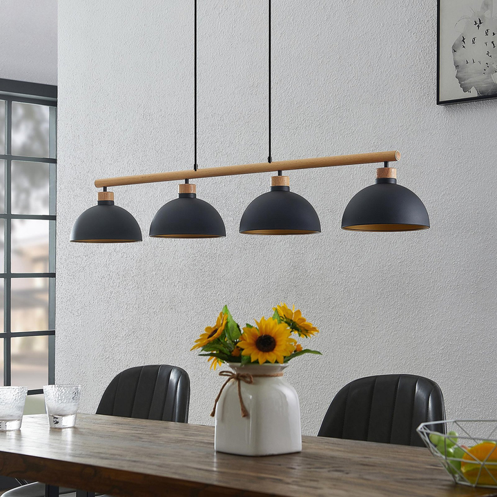 Lindby Tirzana Hängeleuchte Pendelleuchte Deckenlampe Lampe Vierflammig Schwarz B-Ware - 4251911709032