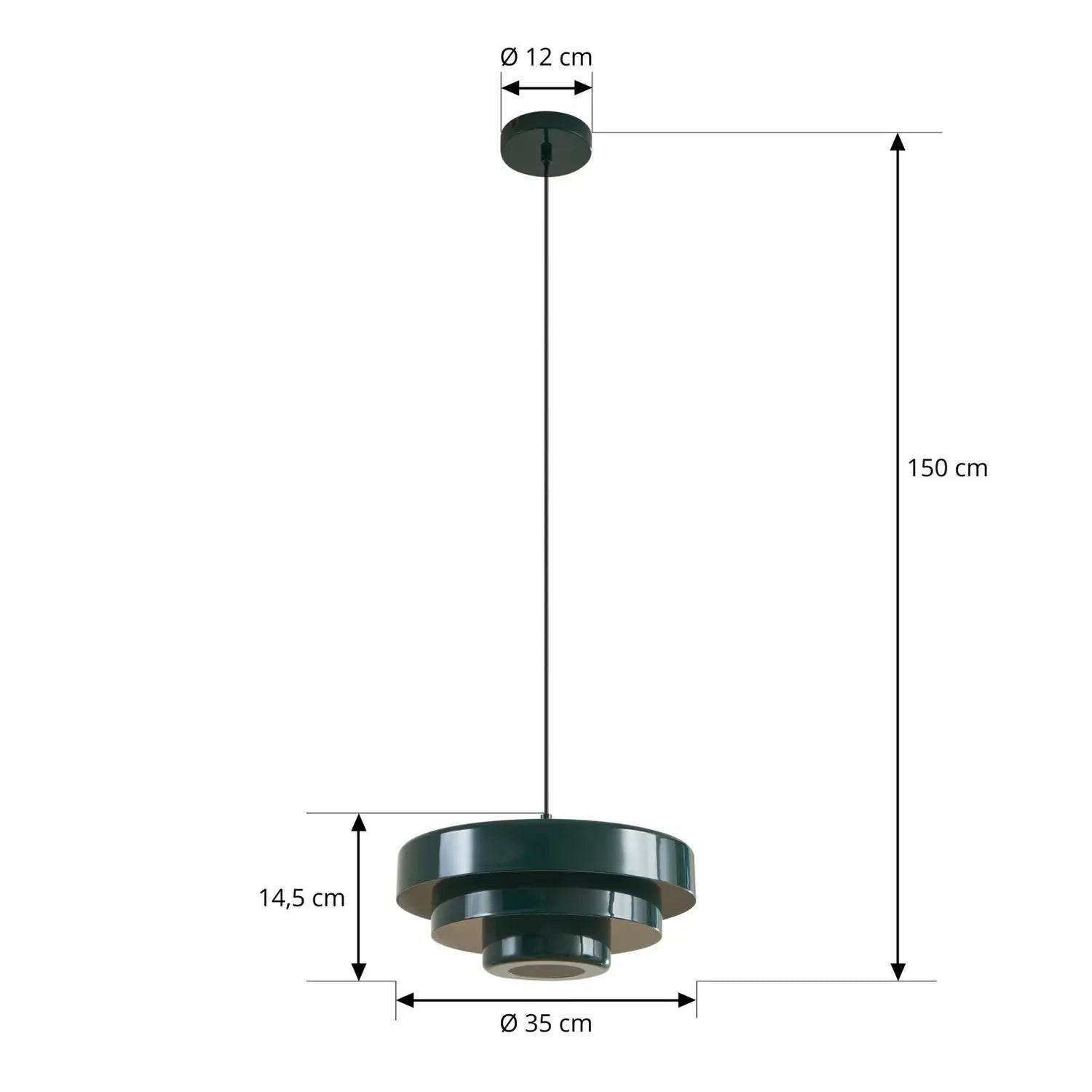 B-Ware Lindby Hängeleuchte Pendelleuchte Tivra Grün ø 35 Cm Metall E27 Lampe Leuchte