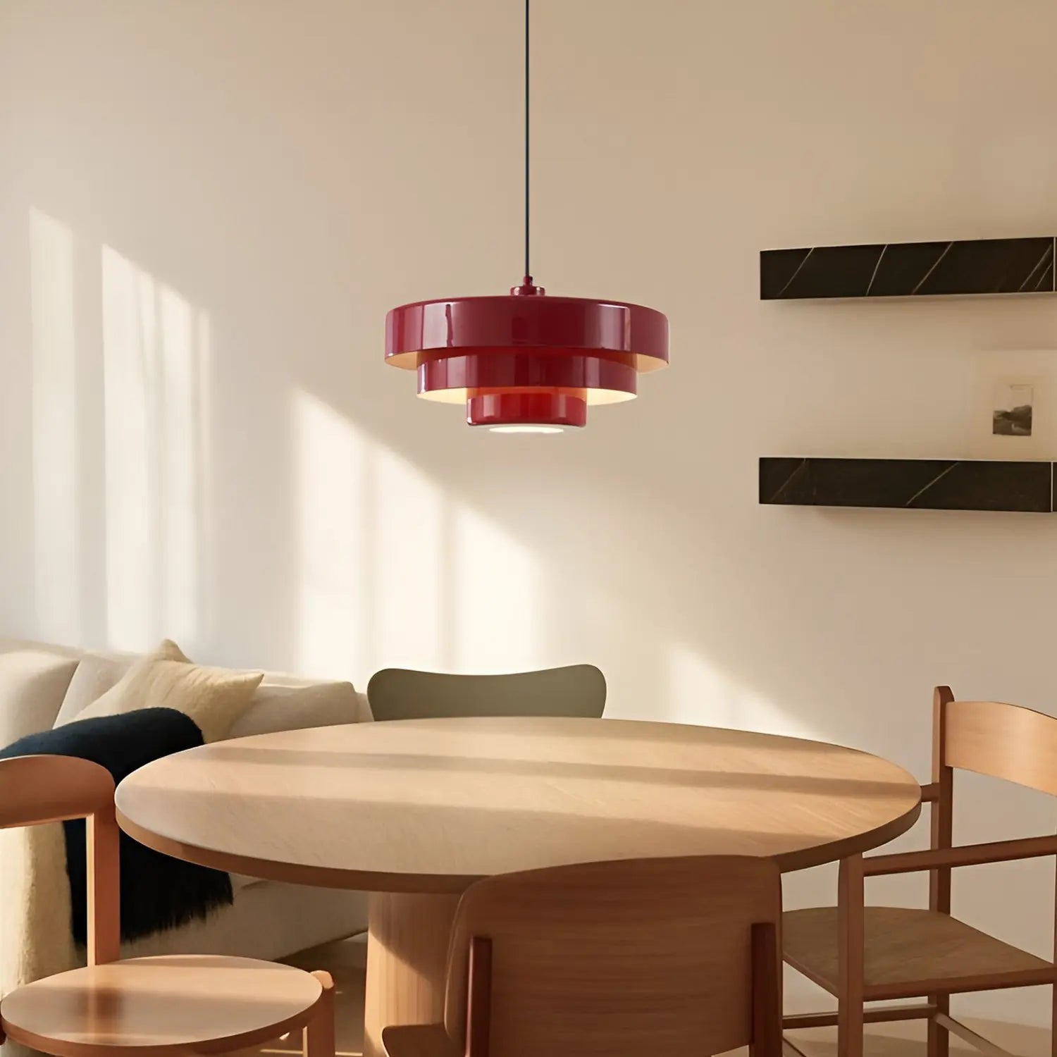 B-Ware Lindby Hängeleuchte Pendelleuchte Lampe Rot Metall E27 Durchmesser 35cm217 - 4255830903588