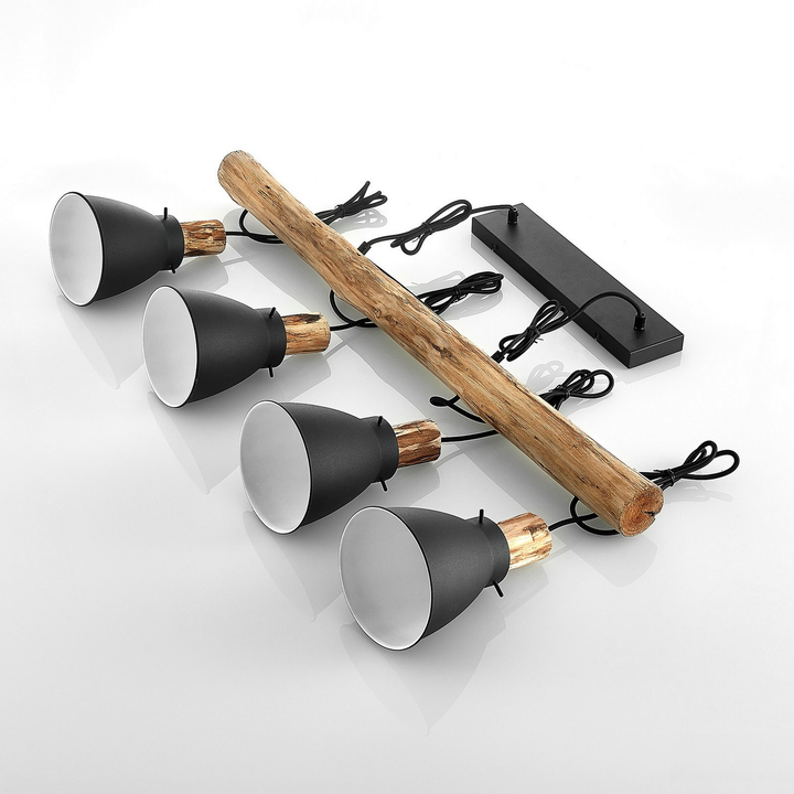 Lindby Hängeleuchte Pendelleuchte Trebale Leuchte E14 Holz 4 Flammig ø 15 Cm B-Ware - 42510965840590